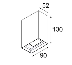 Applique murale, SULFER, noir, LED, 2700K, 312lm, L9cm, H13cm - MODULAR