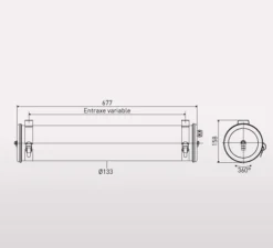 Applique murale, suspension, plafonnier, Rimbaud, 2700K, cuivre, L68cm, IP68 - Sammode