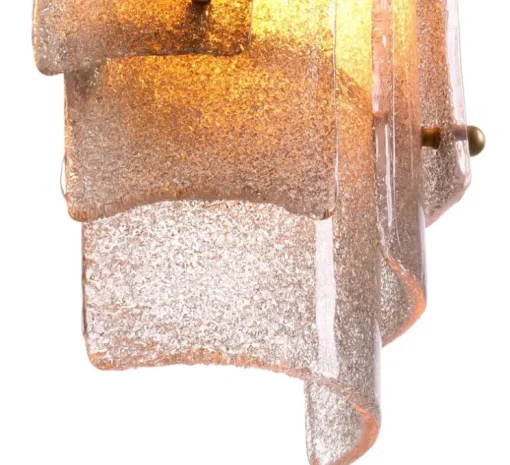 Applique murale, Sylvester, laiton antique, verre fumé, L18cm, H49cm - Eichholtz