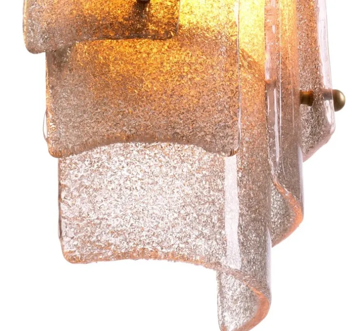 Applique murale, Sylvester, laiton antique, verre fumé, L18cm, H49cm - Eichholtz