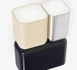 Applique murale, Tabata LN10, bleu profond, ivoire, chrome, L15cm, H21cm - Andtradition