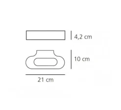 Applique murale, Talo, argent, LED, 2700K, 1344lm, dimmable, L21cm, H4,2cm - Artemide