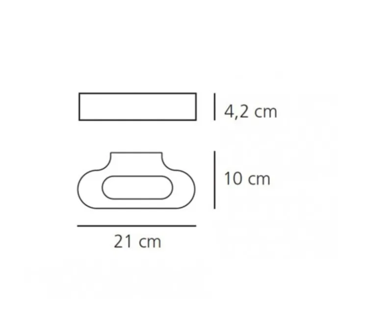 Applique murale, Talo, argent, LED, 2700K, 1344lm, dimmable, L21cm, H4,2cm - Artemide