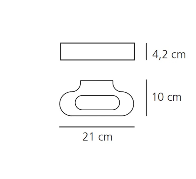Applique murale, Talo, noir, LED, 2700K, 1674lm, L21cm, H4,2cm - Artemide