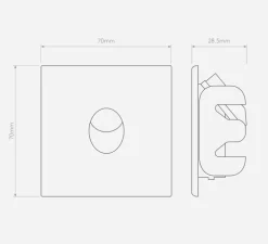 Applique murale, Tango, blanc, IP65, LED, 3000K, 23 lm, L7cm, H7cm - Astro