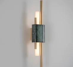 Applique murale, TANTO S, laiton, L8,6cm, H45cm - Marbre Vert - Bert Frank
