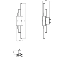 Applique murale, TANTO S, laiton, L8,6cm, H45cm - Marbre Vert - Bert Frank