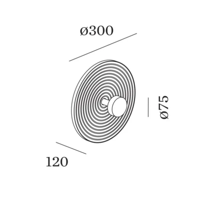 Applique murale, Tapis 1.0, gris, LED, dim, 3000K, 275 lm, L30cm, H30cm - Wever&Ducré