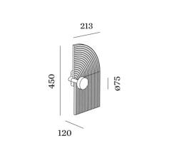 Applique murale, Tapis 3.0, nude, LED, dim, 2700K, 480 lm, L21,3cm, H45cm - Wever&Ducré