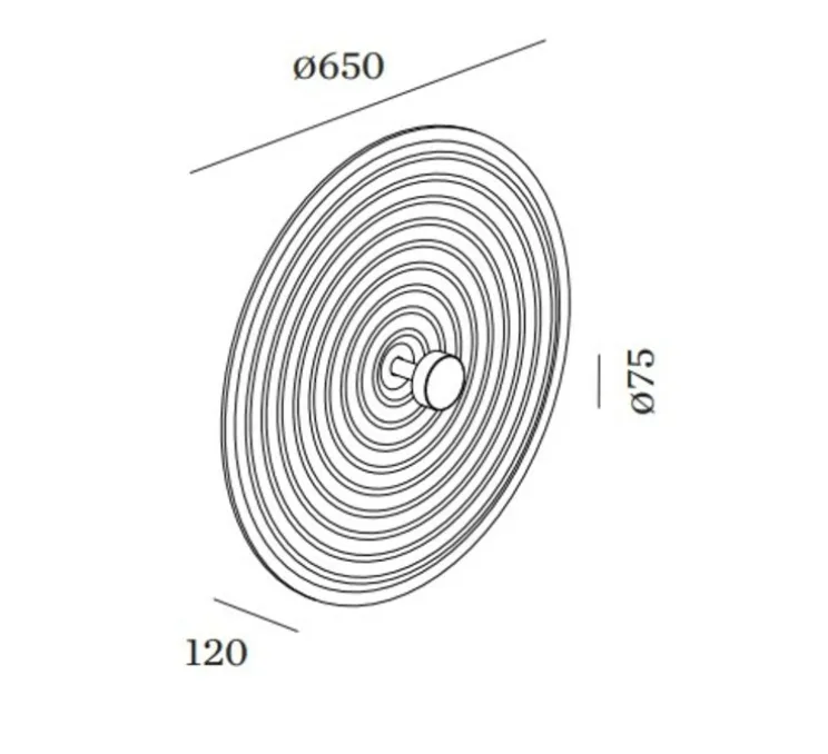 Applique murale, Tapis Soft 1.0, rouge, LED, dim, 2700K, 380 lm, Ø65cm, H12cm - Wever&Ducré