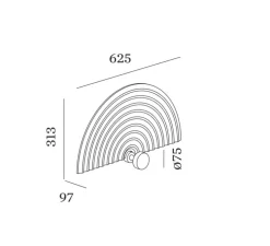 Applique murale, Tapis Soft Flexfy 2.0, rouge, LED, 2700K, 290 lm, L62,5cm, H31,3cm - Wever&Ducré