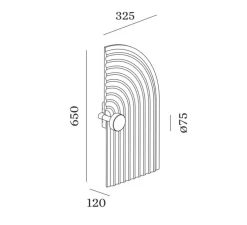 Applique murale, Tapis SOFT 3.0, rouge, LED, 3000K, dim, TRIAC, L32,5cm, H65cm - Wever&Ducré