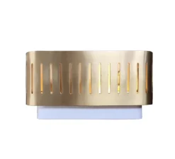 Applique murale, Tarya Small, laiton, blanc, L23,2cm, H14,5cm - Gong