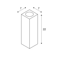 Applique murale, Teo, anthracite, L7cm, H22.3cm - SLV