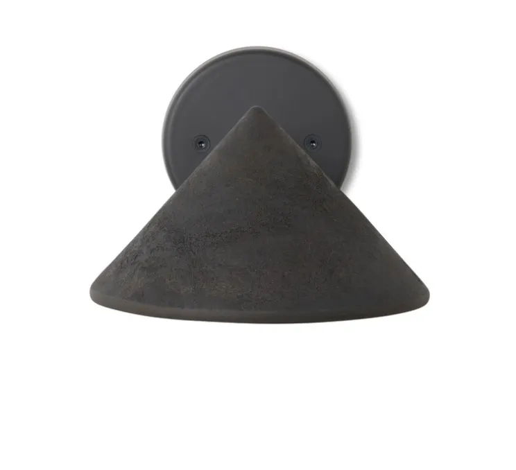 Applique murale, Terra, noir, marc de café recyclé, L17,5cm, H12cm - Mater