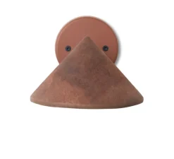 Applique murale, Terra, rouge rouille, marc de café recyclé, L17,5cm, H12cm - Mater