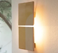 Applique murale, Tiles Door J, blanc, jaune, L14cm, H29cm - Violaine D'Harcourt