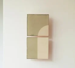 Applique murale, Tiles Door V, vert, blanc, L14cm, H29cm - Violaine D'Harcourt