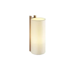 Applique murale, TMM Largo, hêtre, abat-jour beige, L12cm, H34cm - Santa & Cole