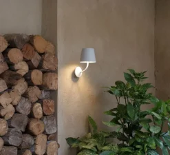 Applique murale, Toc, blanc, IP65, LED, 3000K, 600 lm, L17cm, H28,2cm - Faro