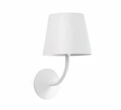 Applique murale, Toc, blanc, IP65, LED, 3000K, 600 lm, L17cm, H28,2cm - Faro