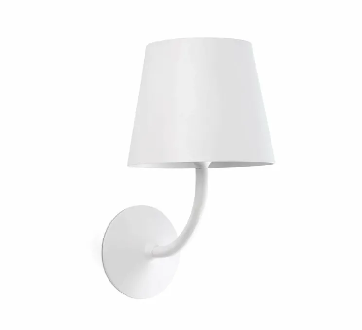 Applique murale, Toc, blanc, IP65, LED, 3000K, 600 lm, L17cm, H28,2cm - Faro