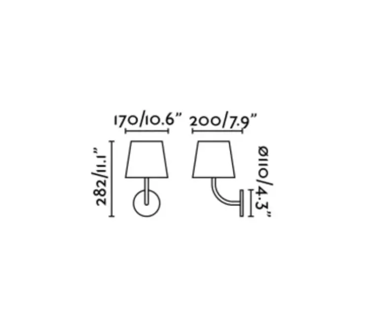 Applique murale, Toc, blanc, IP65, LED, 3000K, 600 lm, L17cm, H28,2cm - Faro