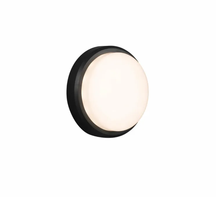 Applique murale, Tom 220, gris foncé, IP65, LED, 3000K, 600 lm, Ø22cm, H55cm - Faro