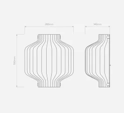 Applique murale, Toro, transparent, L28cm, H30cm - Astro