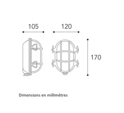 Applique murale, Tortuga 200.15, laiton vieilli, IP44, L12cm, H17cm - Moretti Luce