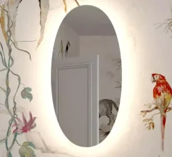 Applique murale, Totem & Tabù W1, Miroir, LED, 2700K, 2600 lm, L22cm, H44,5cm - Rotaliana