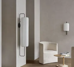 Applique murale, TR37, blanc et noir, L27cm, H58cm - Tom Rossau