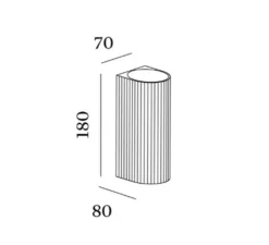 Applique murale, Trace 2.0, blanc, LED, dim, 2700K, 1000 lm, L7cm, H18cm - Wever&Ducré