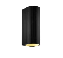 Applique murale, Trace 2.0, noir (intérieur or), LED, dim, 3000K, 1060 lm, L7cm, H18cm - Wever&Ducré