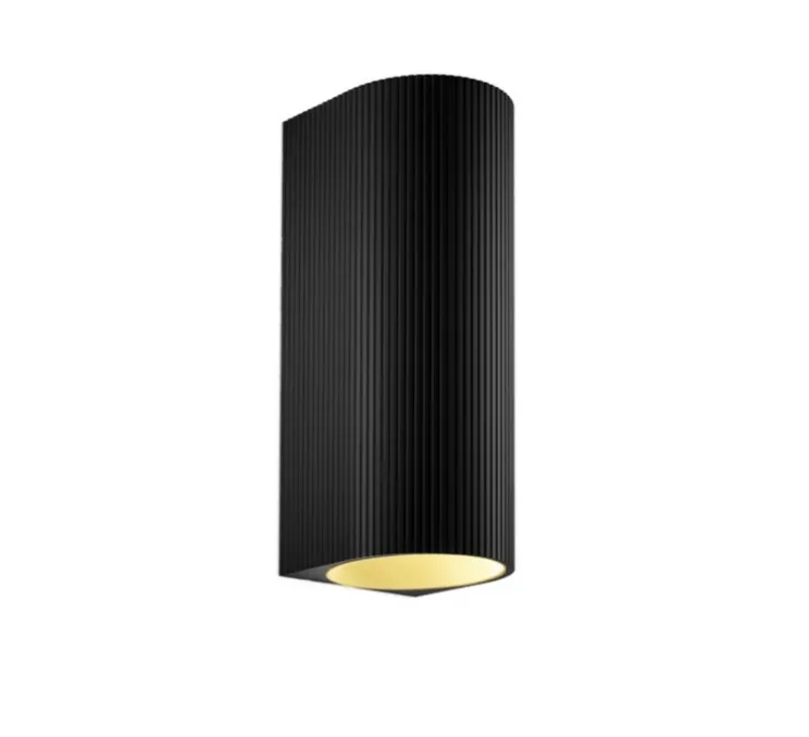 Applique murale, Trace 2.0, noir (intérieur or), LED, dim, 3000K, 1060 lm, L7cm, H18cm - Wever&Ducré