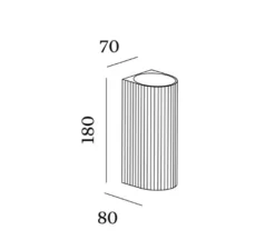 Applique murale, Trace 2.0, noir, LED, dim, 3000K, 1260 lm, L7cm, H18cm - Wever&Ducré
