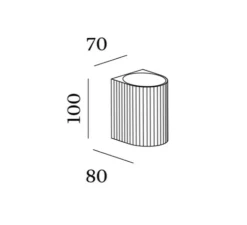 Applique murale, Trace 1.0, or (intérieur noir), LED, dim, 2700K, 535 lm, L7cm, H10cm - Wever&Ducré