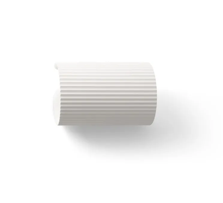 Applique murale, Trama 1L, plâtre blanc, Ø12cm, H18cm - Faro