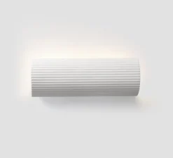 Applique murale, Trama 2L, plâtre blanc, Ø11,2cm, H32cm - Faro