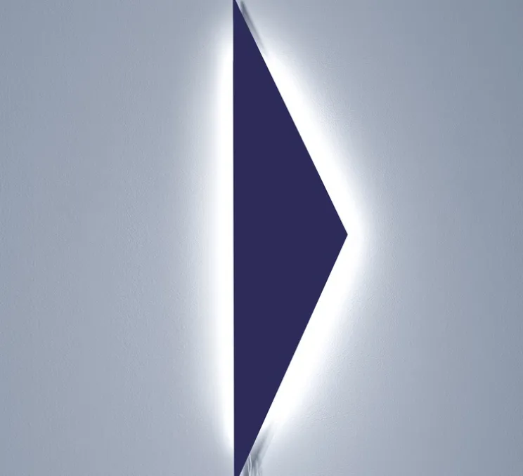 Applique murale, Tramonto 01, bleu profond, LED, dim, 2500 lm, L18,5cm, H81,5cm - Valerie_Objects