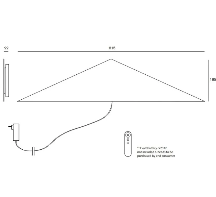 Applique murale, Tramonto 01, bleu profond, LED, dim, 2500 lm, L18,5cm, H81,5cm - Valerie_Objects