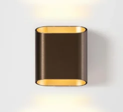 Applique murale, Trapz, bronze (intérieur or), LED, dim, 2700k, 900 lm, L15,2cm, H18cm - Modular