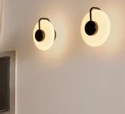 Applique murale, Tratto, noir, LED, dim, 2700K, 1450 lm, L27cm, H29cm - KDLN