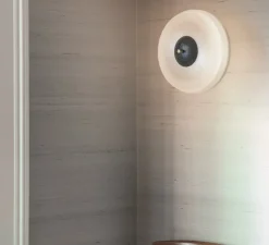 Applique murale, Trave, laiton, marbre guatemala, Ø30cm, H12cm - Bert Frank