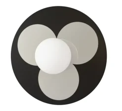 Applique murale, Trèfle, argent, Ø40cm, H17cm - Magic Circus