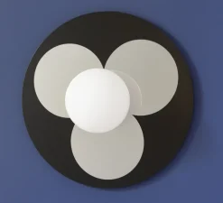 Applique murale, Trèfle, argent, Ø40cm, H17cm - Magic Circus