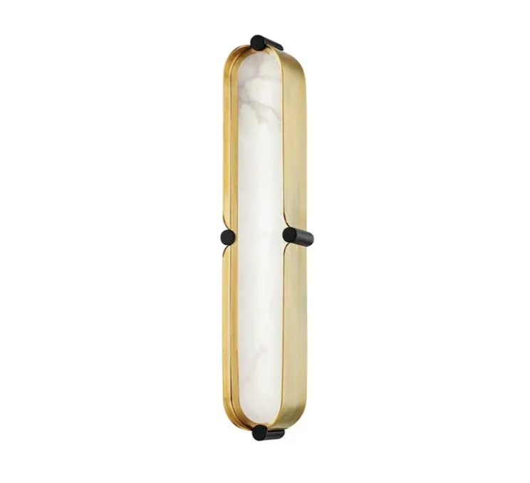 Applique murale, Tribeca, Laiton vielli, noir, LED, dim, 2700K, 250 lm, L8,3cm, H40,6cm - Hudson Valley Lighting