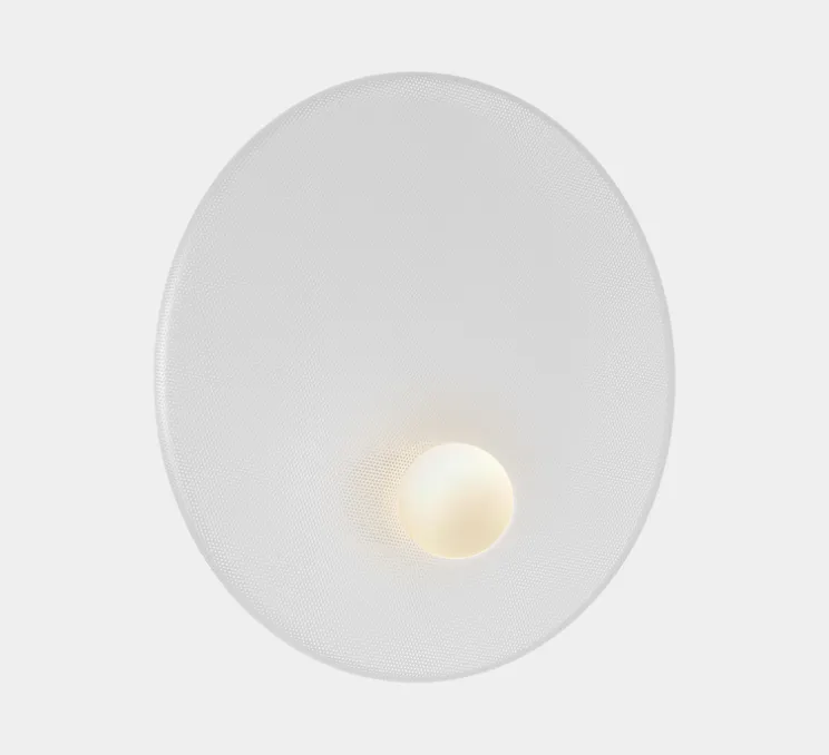 Applique murale, Trip simple, blanc, Ø60cm, P14,5cm - LEDs C4