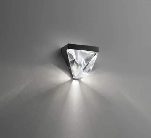 Applique murale, Tripla F41, anthracite, LED, Ø9,8cm, H9,3cm - Fabbian