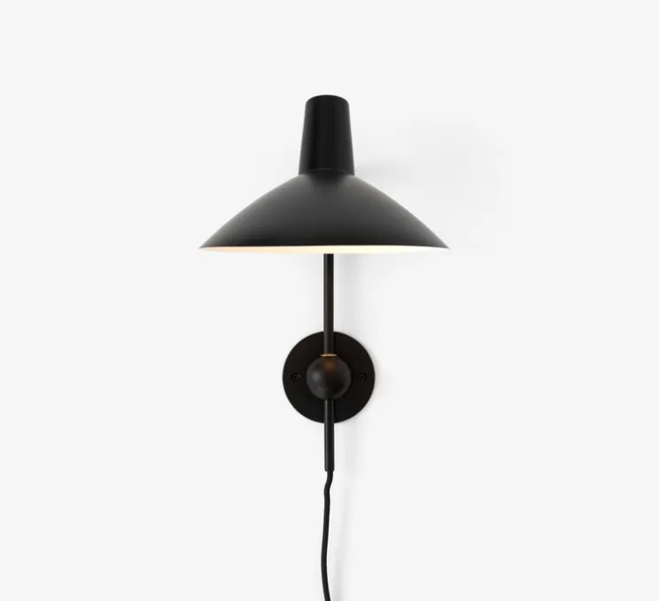 Applique murale, Tripod HM12, noir mat, L21,6cm, H35,2cm - Andtradition